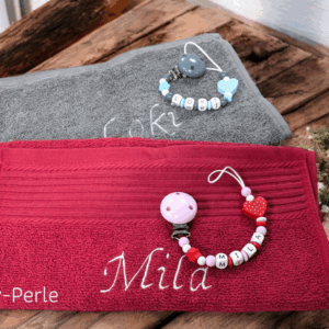Set Handtuch mit Schnullerkette