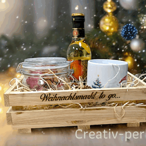 Holzbox Weihnachtsmarkt to go